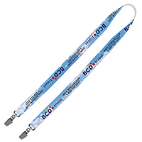 Dual Attachment Super Soft Polyester Multi-Color Sublimation Lanyard